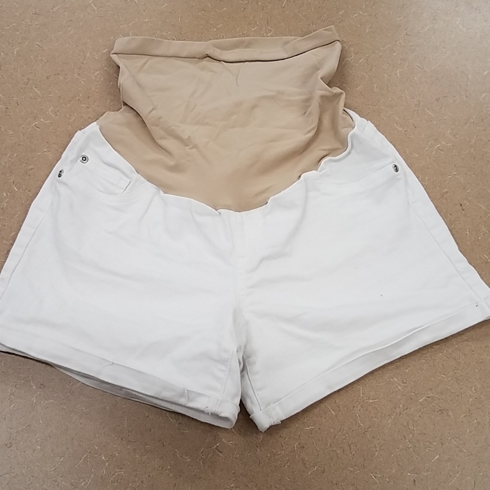 Motherhood maternity full belly panel shorts